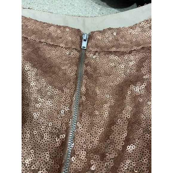 Decree Bronze Sequin Mini Skirt XS NWT Sparkling Party Wear With Back Zipper Clo - Picture 3 of 6